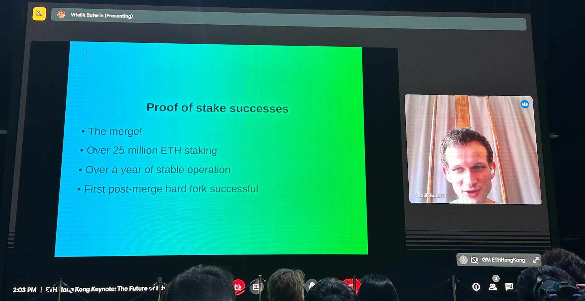 V神ETH HK演讲:以太坊的成就、挑战与未来