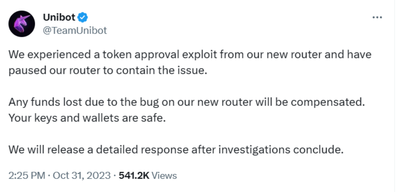 Unibot遭遇黑客入侵:Telegram用户该如何保障资产安全?