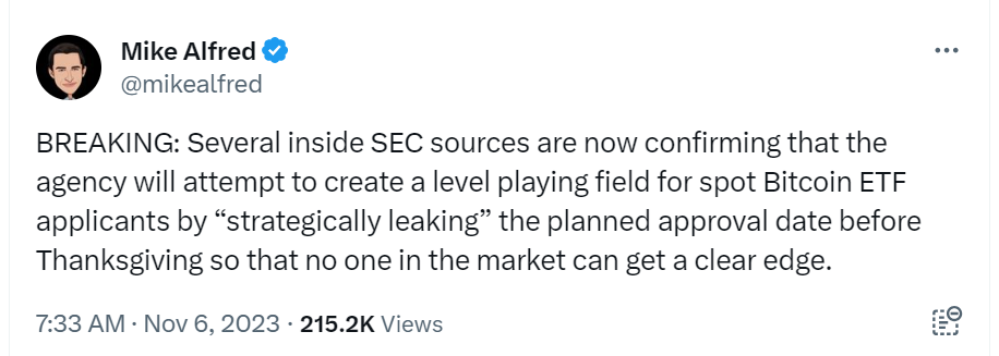 消息人士:美国SEC试图提前“泄露”比特币现货ETF计划批准日期