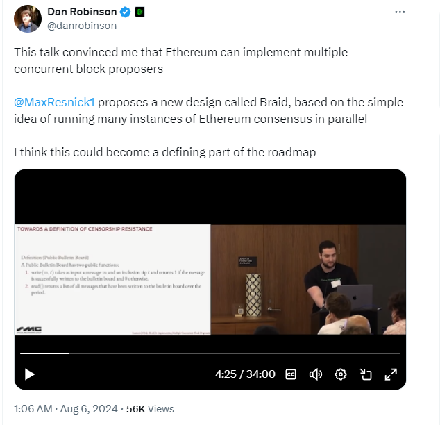 V神提出了区块构建的全新概念,意在重构以太坊生态?