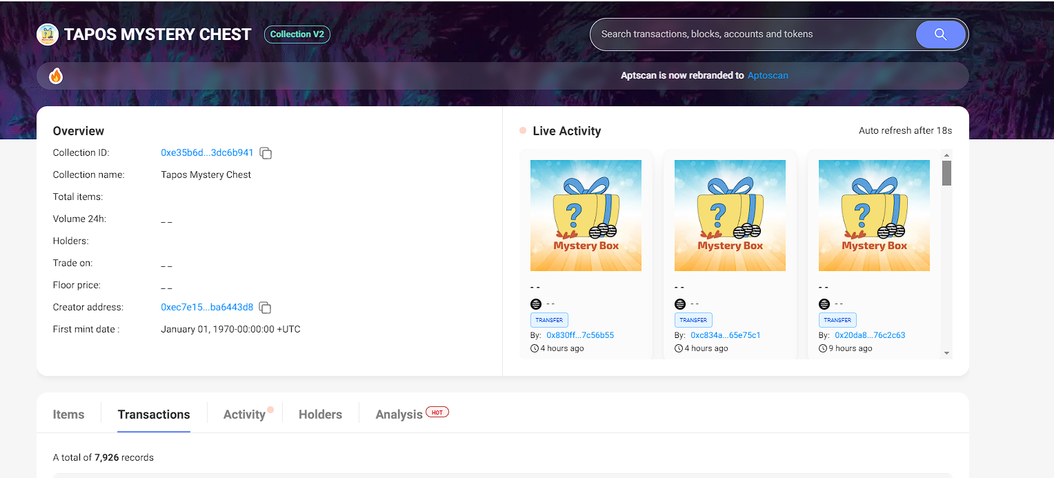 奖励代币流动池仅52美元,将Aptos日交易量推上3亿笔的小游戏Tapos到底谁在玩?