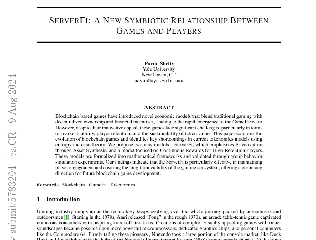 ServerFi:GameFi的未来进化还是新一轮的伪命题?