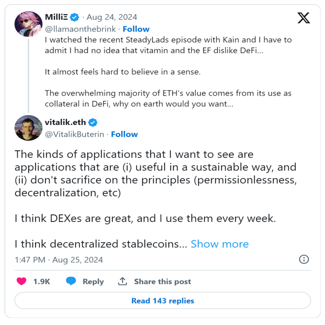 Vitalik真的喜欢DeFi吗?他本人是怎么说的?
