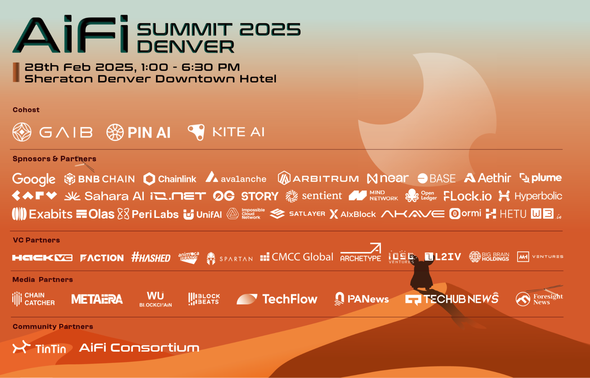 AiFi Summit 2025 ETH Denver 报名倒计时!与 GAIB、PIN AI、KITE AI等众多项目共探 AiFi 的未来!