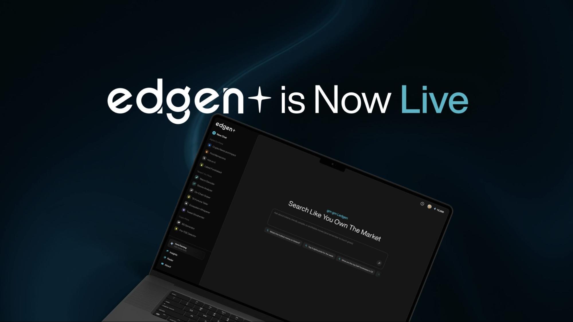 AI金融分析平台Edgen正式上线,打造Web3时代的“彭博终端”